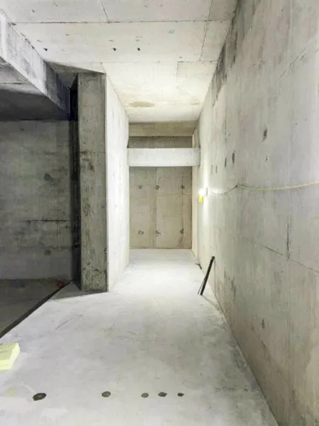 During the construction of the Linear Accelerator Unit at the Western General Edinburgh. A concrete lined space to provide radiation shielding.